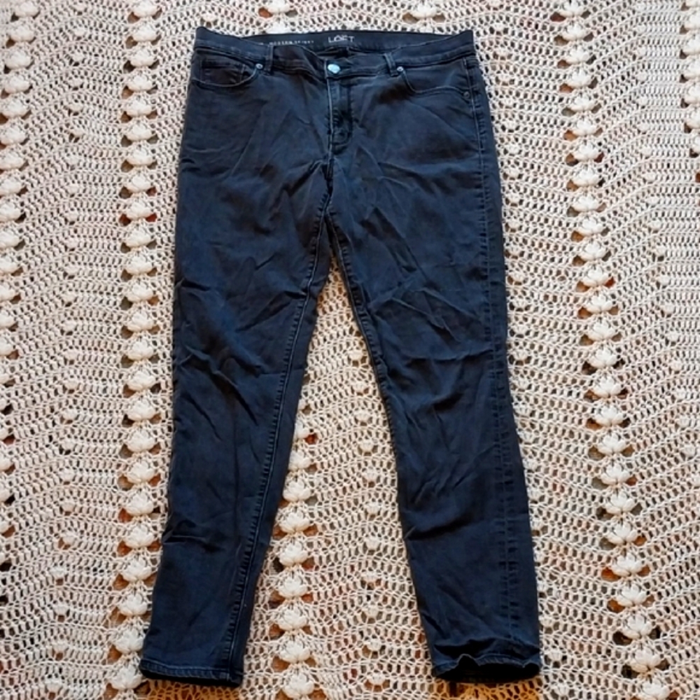 LOFT Charcoal Slim Fit Pants